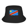 Republic Of Congo Congolese Flag Bucket Hat Gift For Girl Boy Lovely  Vocation Caps For Travel UV Protection