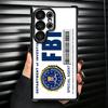 Police FBI ID Card Swat Soft Phone Case For Samsung Galaxy S26 Ultra S25 Edge S24 FE S23 Plus S22 S21 + S20 Plating Anti-Fall Fu