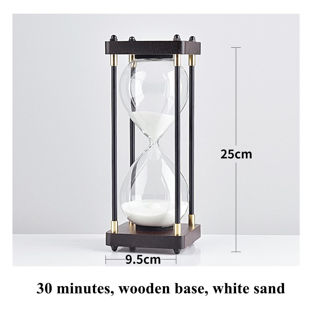 

30 минут деревянные песочные часы креативные таймеры песочные часы песочные часы кухонный инструмент настольный декор домашний орнамент детский подарок 30 Minutes белый