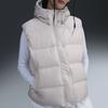 New Nike Therma-FITSportswear Metro PUFFER Vest Women's Light Earth Brown/White FZ5933-104