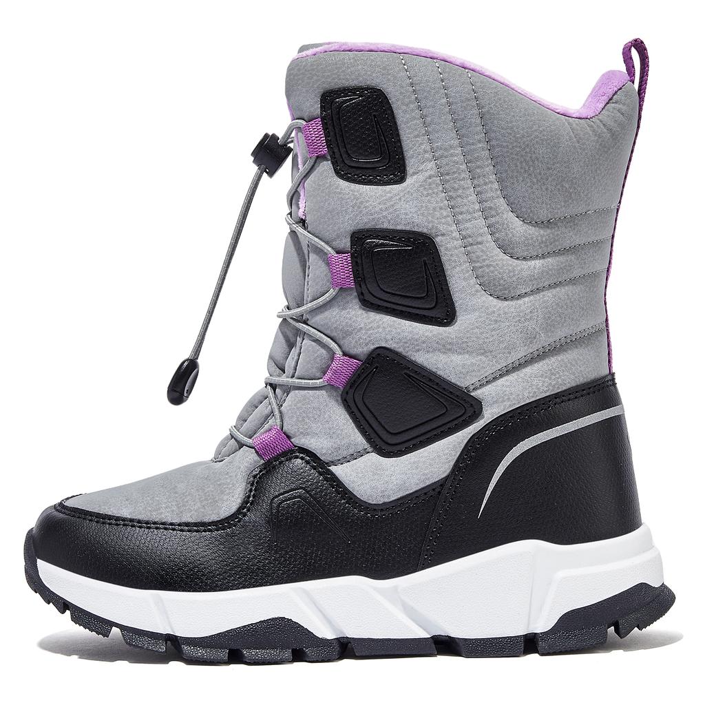 Dětské sněhule HOBIBEAR pro chlapce a dívky, nepromokavé boty do poloviny lýtek, teplé, s podšívkou z umělé kožešiny, zateplené, s gumičkou, zimní boty