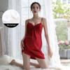 Women's Satin Lace Nightdress - Sexy Deep V Low Cut with Beautiful Back