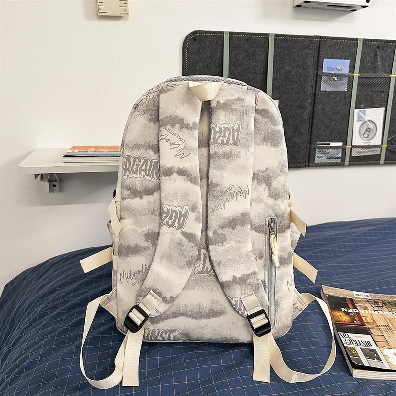 Graffiti Print Student Schoolbag Unisex Large Capacity Travel Backpack