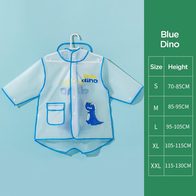 Children's Raincoat Boys And Girls Transparent Poncho Waterproof Kindergarten Rainwear Kids‘ EVA Raincoat With Storage Bag