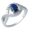 Anillo de plata con zafiro natural (1923962) 5,41 g. Ley 925