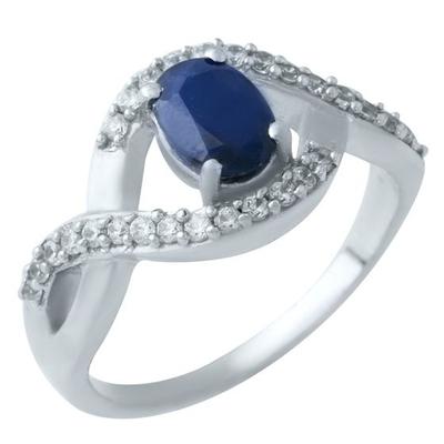 Inel din argint cu safir natural (1923962) 5,41 gr. 925 de mostre