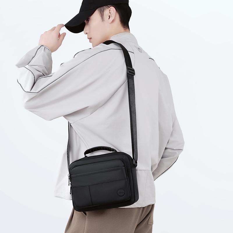 Men's Multi-Compartment Crossbody Bag – Adjustable Strap Business Shoulder Pack for Travel & Everyday Use