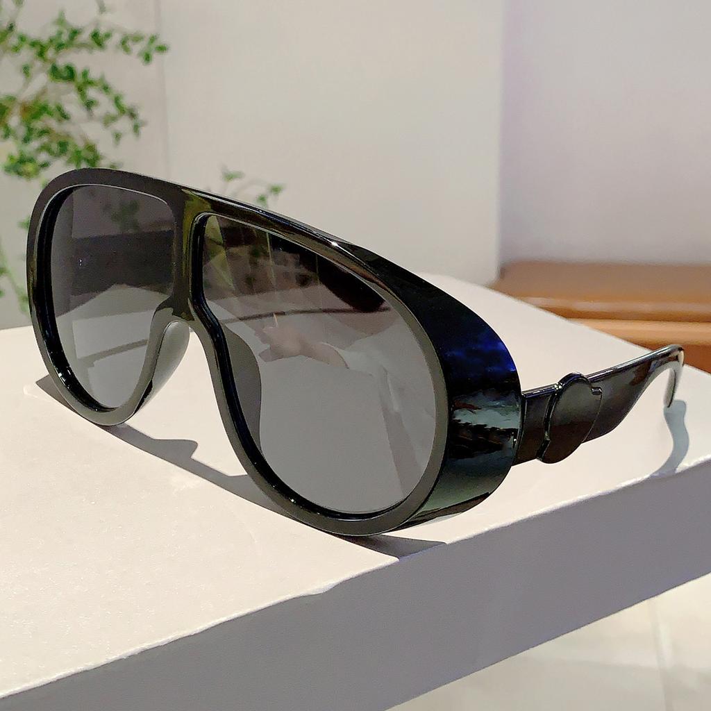 KAMMPT Oversized Monoblock Sunglasses Women 2024 New in Stylish Candy Color Outdoor Goggle Trendy Vintage Punk Travelling Shades