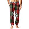 Men's Christmas Printed Thermal Pajama Pants for Fall Winter