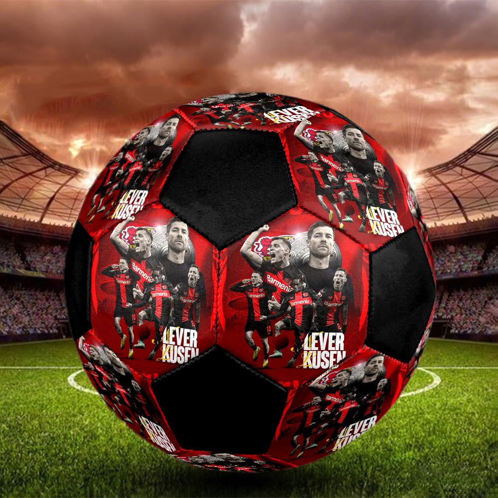 Bayer 04 Leverkusen Indoor Soccer Ball Colorful Machine Stitched PVC Size 5 Team Training Competition Ready Durable High-Bounce Cool Sports Gift
