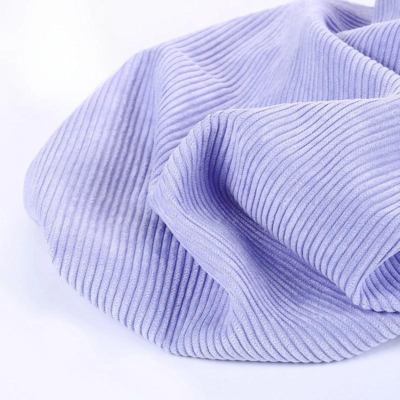 8 Strips Polyester Sand Wash Cotton Corduroy Cloth Non-elastic Cotton Fabric for Men and Women Coat Cloth Head