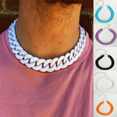 Unisex Party Jewelry Choker Rock Chunky Chain Hip Hop Hip Hop Chain Necklace Pendant Punk Choker