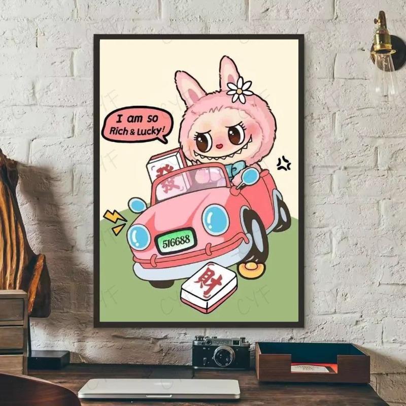 Labubu Metal Sign, Cute Character Wall Art Plaque 20x30cm