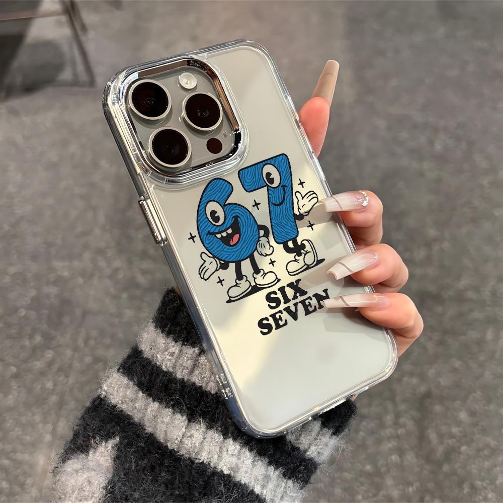 Phone Case 67 Six Seven for Xiaomi Mi 15 14T 14 12T 11T 11 Lite Poco M7 X7 X6 F5 F6 X5 X4 GT Pro 4G 5G Transparent Soft Cover