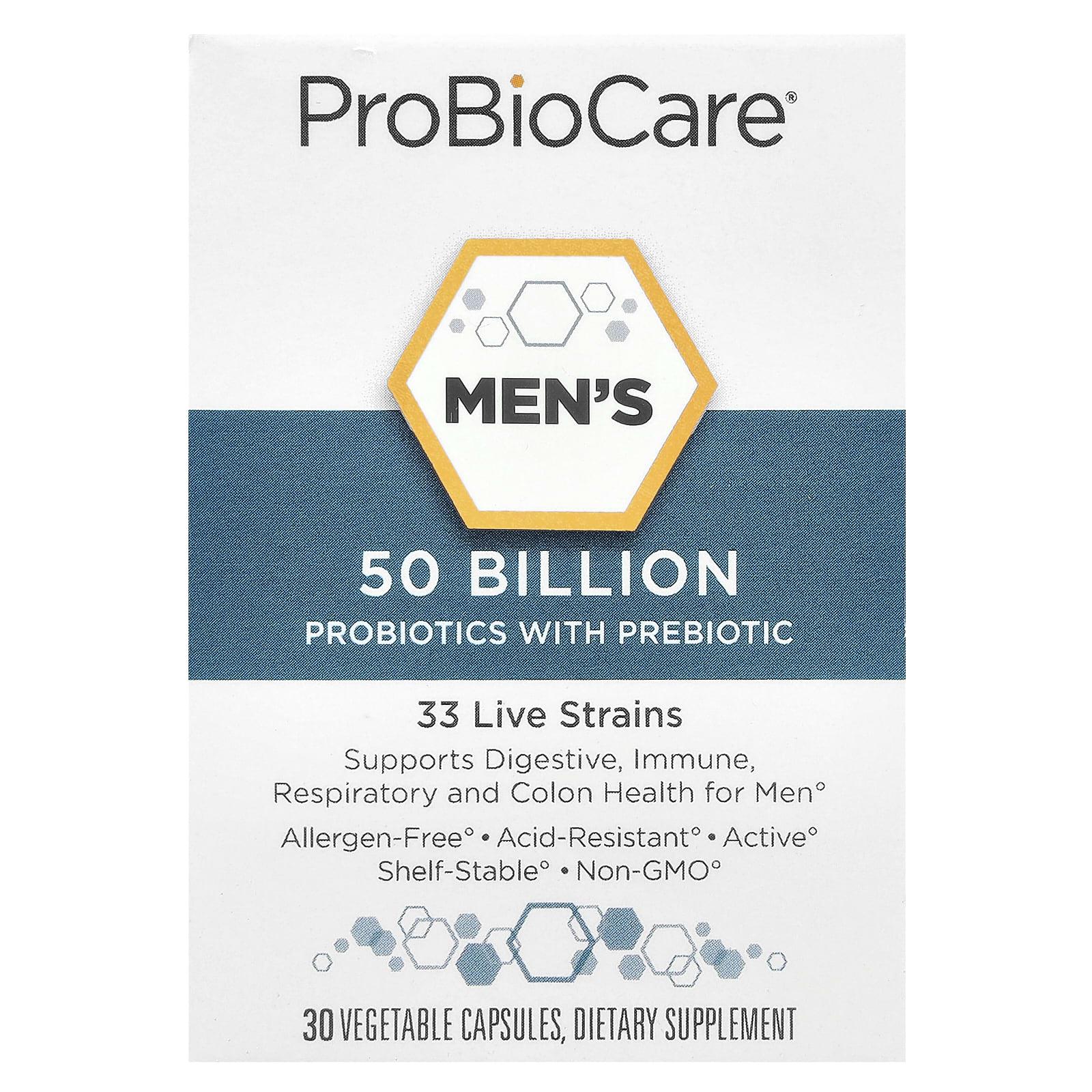 

Men s Probiotic with Prebiotics, 5 Billion, 30 Veggie Caps