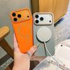 Magnetic Thin Ring Case for iPhone 16 Pro Max - Faux Leather Texture Color Block for iPhones 14/15/17