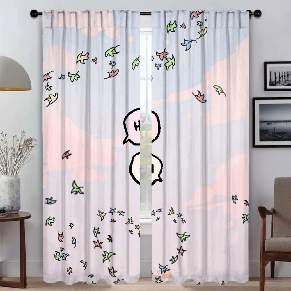Window Curtain for Room 2 Panel Heartstoppers Kitchen Curtains for Camera Shades Home Interior Curtains Partition Living Elegant