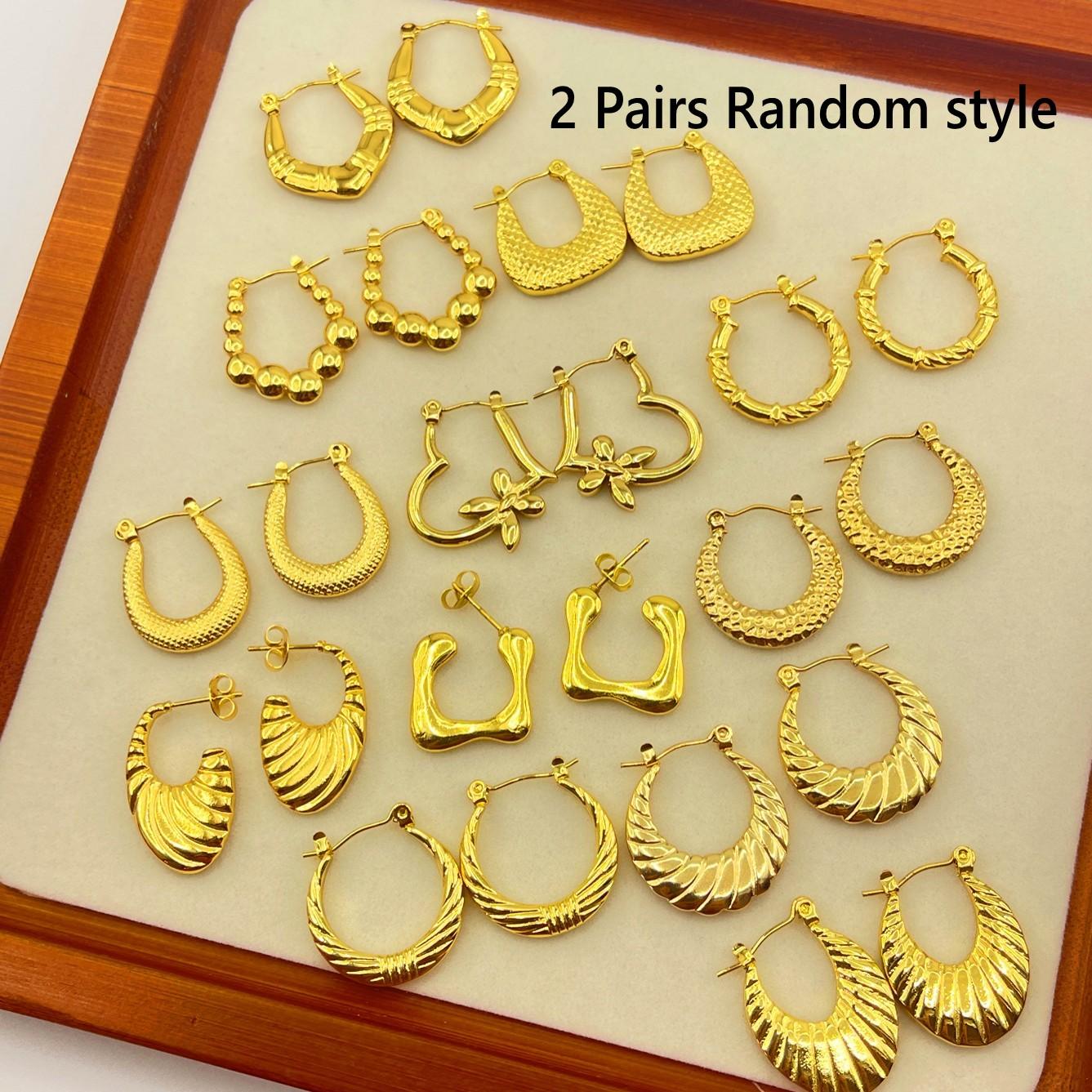 

Простые геометрические серьги-заявления Дизайн Изысканные серьги-кольца из нержавеющей стали для подарка девушке, свадебные аксессуары