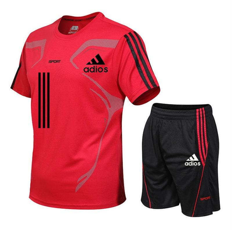 2026 New Summer Sportswear Men s Set Short-sleeved T-shirt Shorts 2piece Set XXS