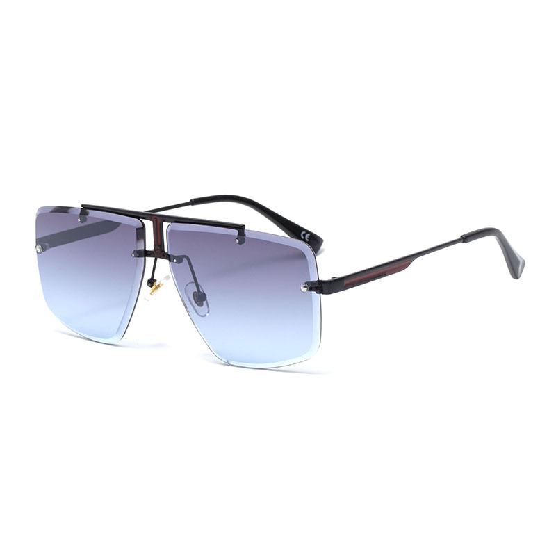 Frameless Sunglasses Men'S High-End Fashion Trendy Glasses Women'S Square Sunscreen Sunglasses