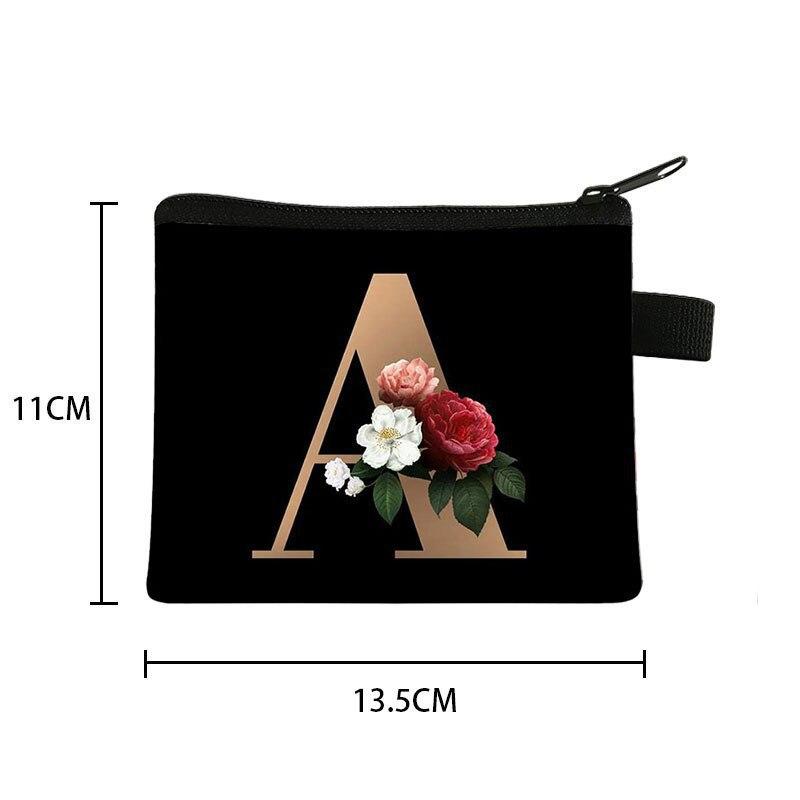 Letter Printed Children'S Change Bag Student Polyester Card Bag Simple Coin Storage Bag Portable Card Bag