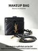 YSL Beauty Make-up Box, Mini Crossbody Kosmetiktasche, Modische gesteppte Aufbewahrungstasche mit Kettenriemen, Damen Schulterhandtasche Beauty-Accessoires