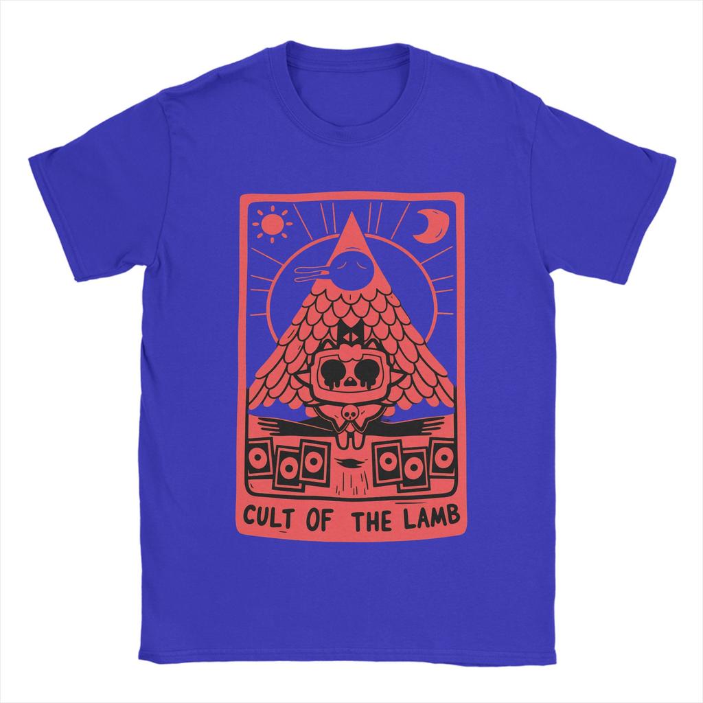 Cult Of The Lamb Game T Shirts Men 100 Cotton Vintage TShirts Crew Neck  Tee Shirt Short Sleeve Tops Plus Size