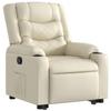 Recliner Chair with Lift Assist Cream Artificial Leather