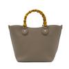 VITAFELICE Bamboo Handle Handbag for 2-Way Women, Sib-20097p (Gray Beige)