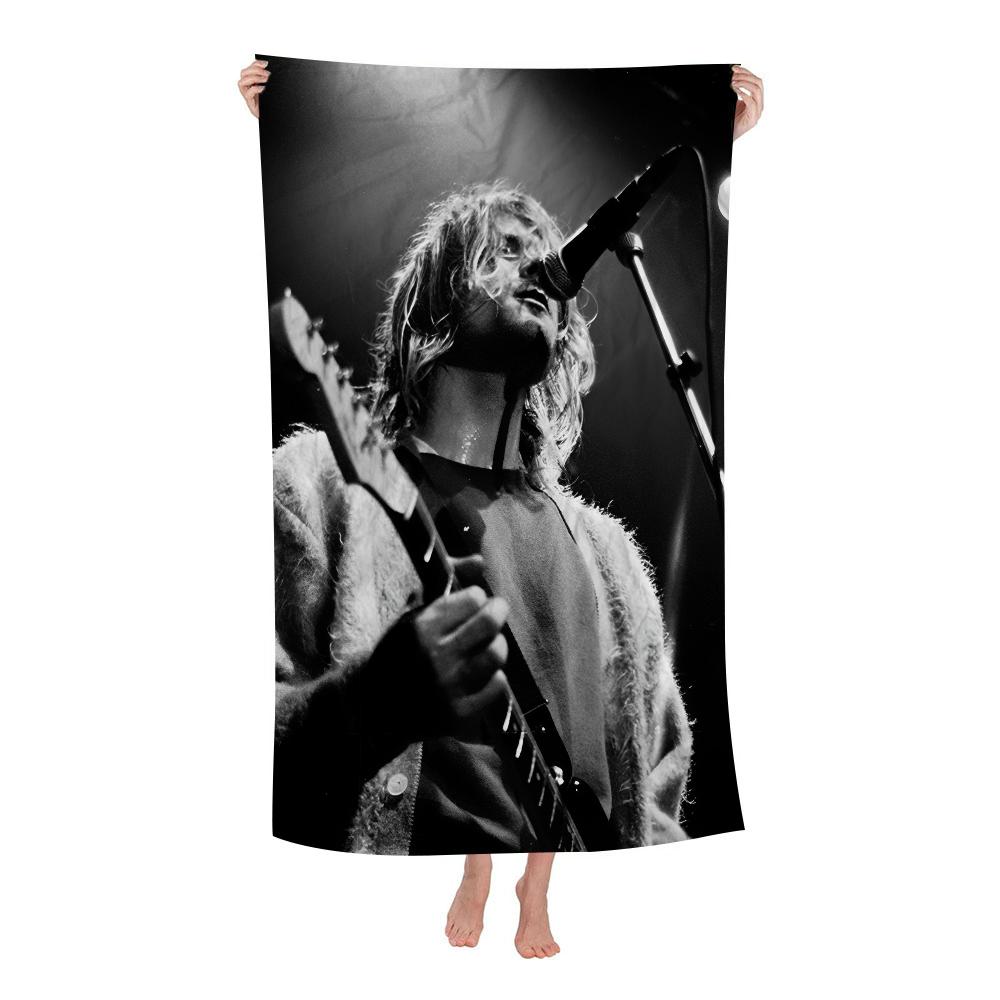 Singer K-Kurt C-Cobain Beach Towel For Kids Bath Towel Pool Towel Vacation Gift Picnic Towel Party Gift