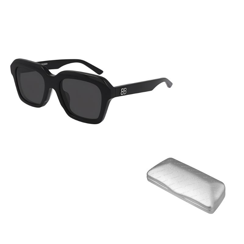 Balenciaga Minimalist Acetate Rectangular Sunglasses Unisex Sunglasses BB0127S-001