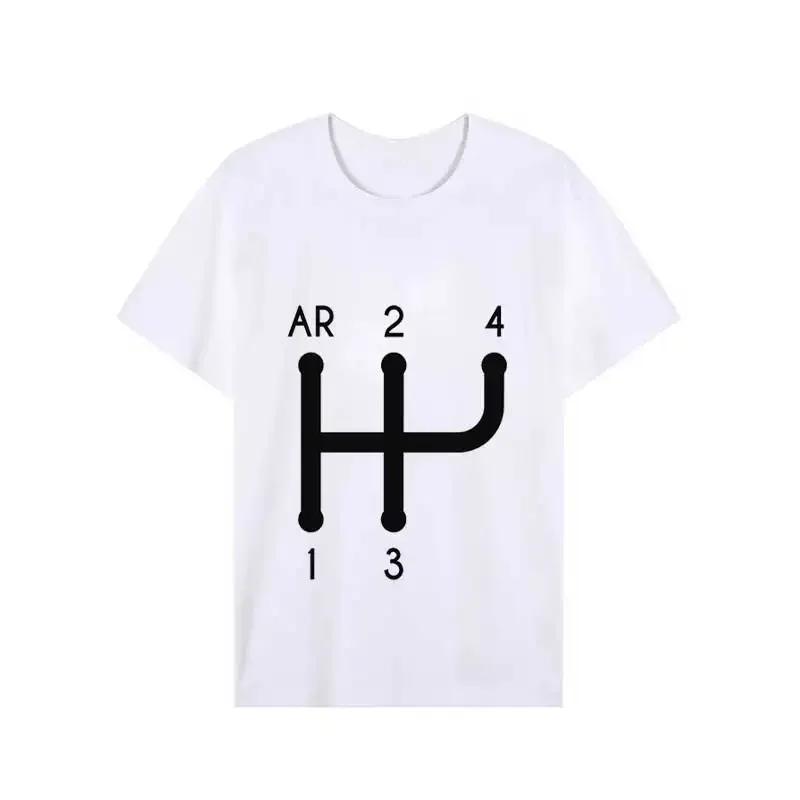 2023 Funny Harajuku Tshirt for Men 2CV Gear Shift Pattern Summer T-shirt Short Sleeve Graphic T Shirt Y2k Streetwear Men Clothes