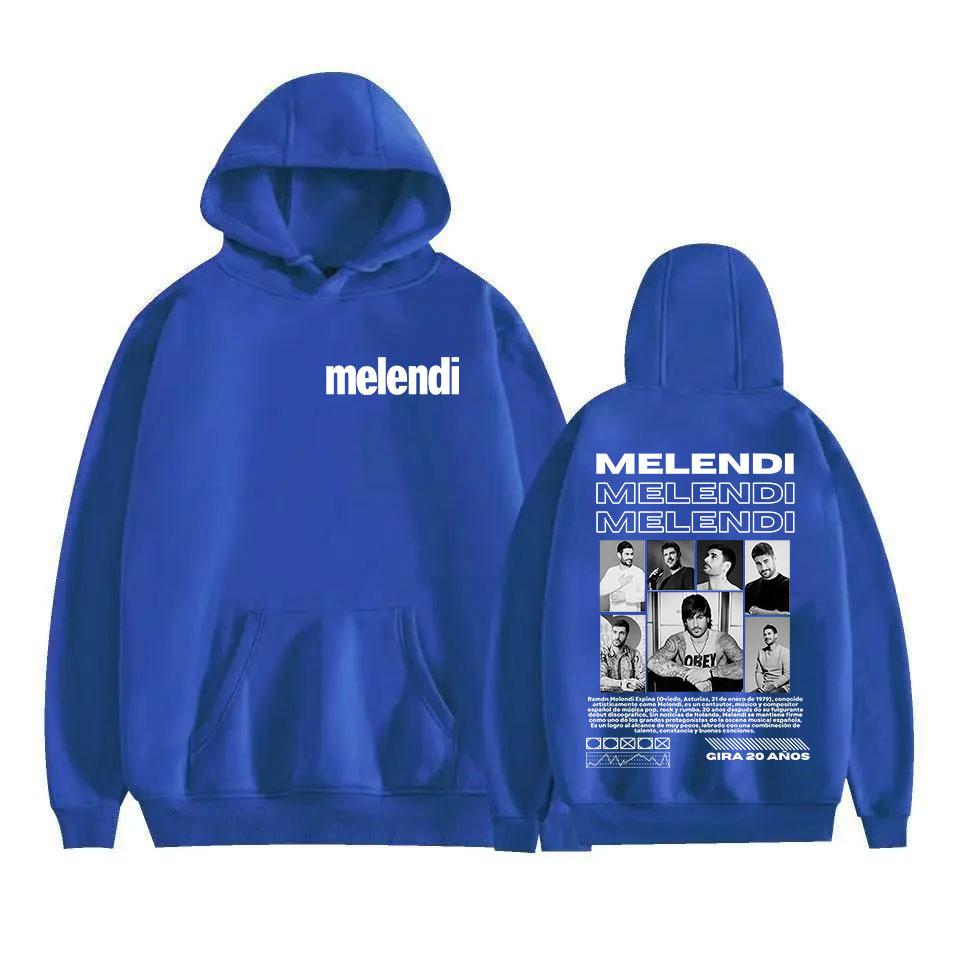 Melendi Tour Album  Fans Hoodie Men's Rap Hip Hop Punk Gothic Pullover Sweatshirt Unisex Casual Oversized Hooded Streetwear