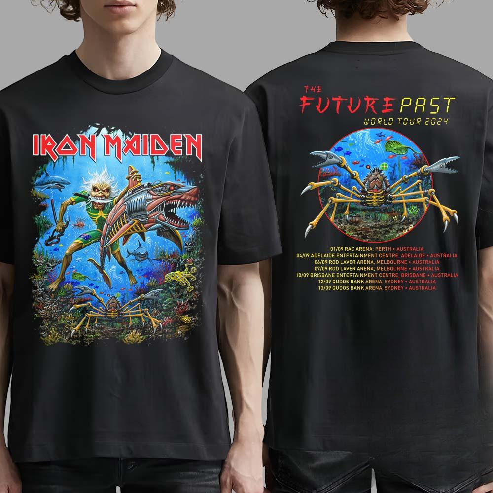 2026 Best Ir Madien Das Retro-Band-T-Shirt ist 100% reine Baumwolle bedruckt High-End-Luxus ist für Männer und Frauen Top Y2k