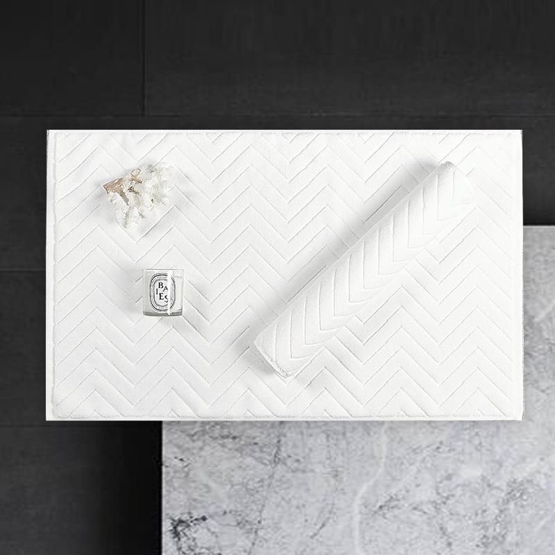 Hotel Floor Towel for Spa Home & Bathroom Jacquard Step-On Mat Soft Absorbent Floor Towel Pad S 60x40cm 240g