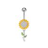 Flower Zircon Navel Ring Butterfly Heart Belly Button Ring Body Piercing Jewelry  Party Decoration