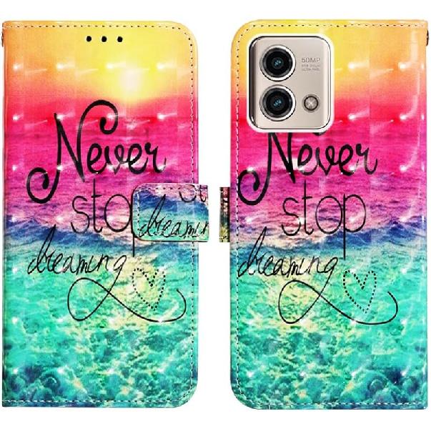 Case for Motorola Moto G Stylus 2023 5G, 3D Wallet Case PU Leather with[Card Holder][Kickstand][Wrist Strap][Magnetic Closure] Shockproof Flip for