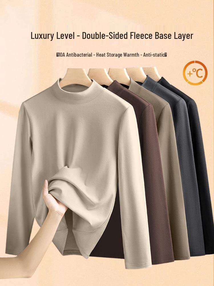 Men's Plush Double-Sided Long-Sleeve Thermal Base Layer Top