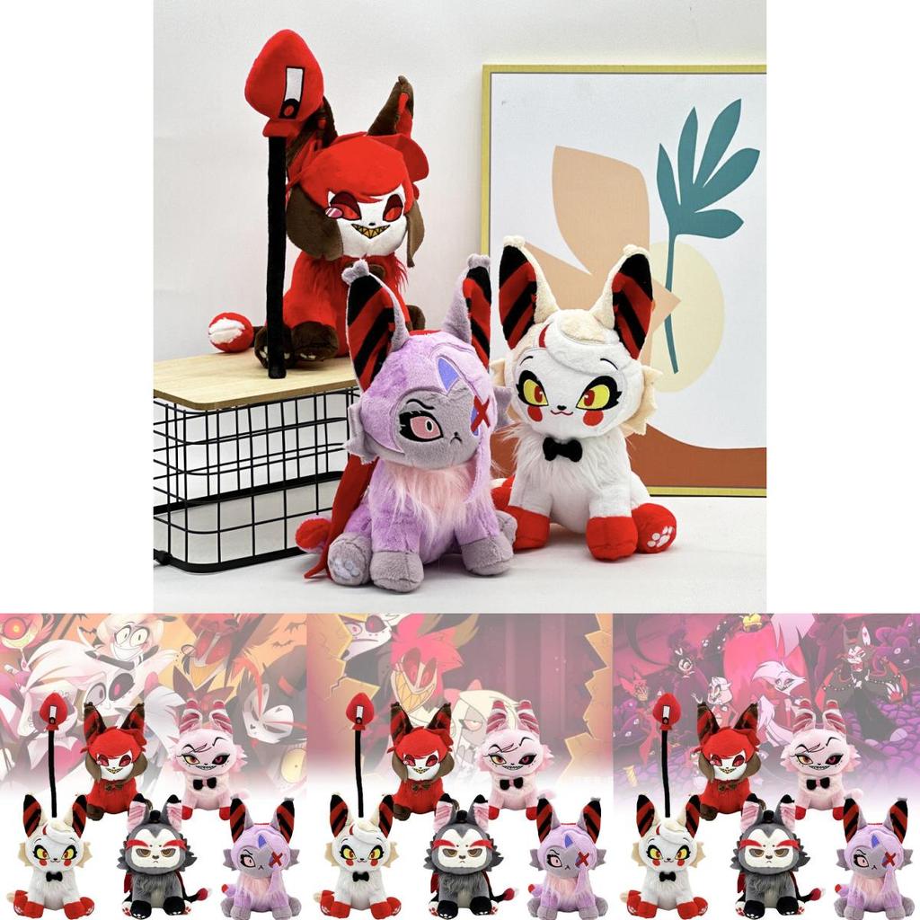 Entzückendes Lucifer Miau Hazbin Hotel Plüschtier Weiches Kurzes Plüsch Stofftier
