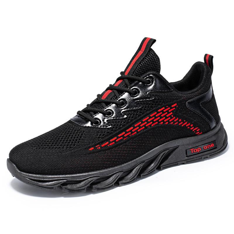 Herbst Neue Herrenschuhe Sport Mesh Fliegende Gewebte Schuhe Leichte Luftkissen Freizeitschuhe Trendy Daddy Schuhe Herren