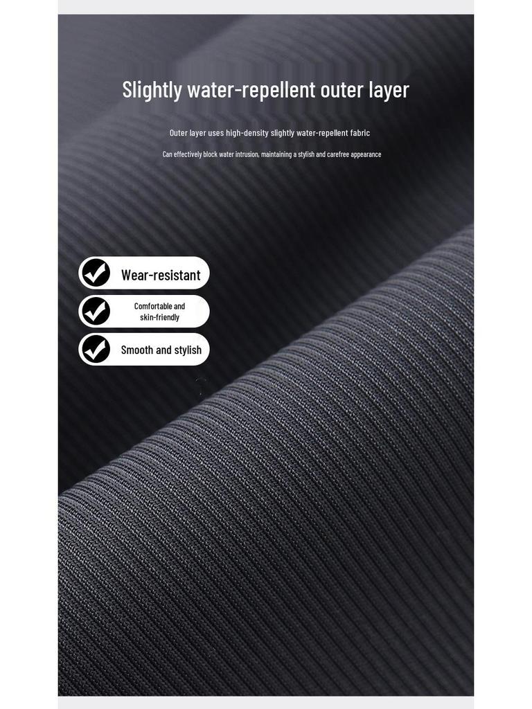 Men's Outdoor Windproof Splash-Proof Fleece-Lined Hiking Pants for Autumn and Winter