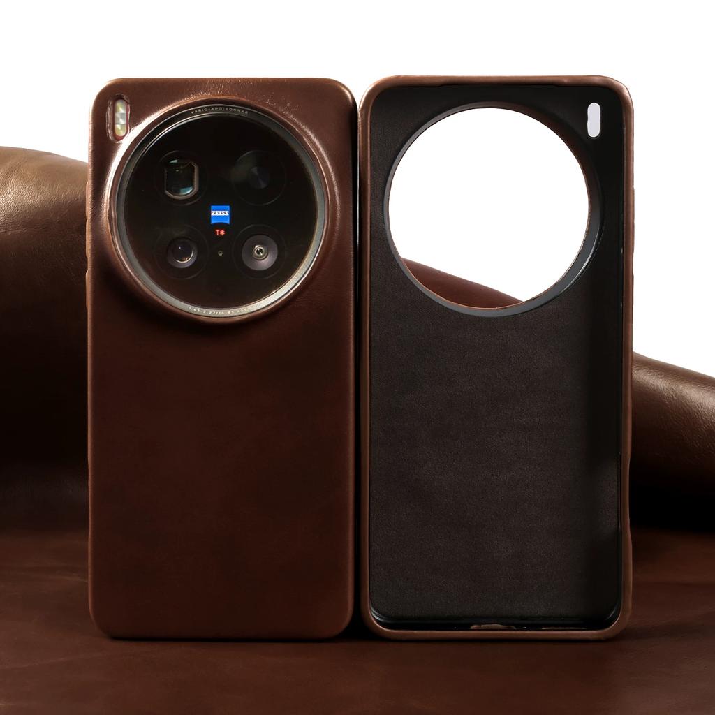 Luxury Waxed Leather Phone Case for Vivo X300S S50 Pro Mini X300FE X300Ultra X200 Shockproof Protective Cover
