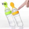 Toddler Feeding Accessories Baby Silicone Squeeze Spoon, Single-handed Rice Cereal Bottle with Heat Resistant Spoon Flow Control, Easy Clean