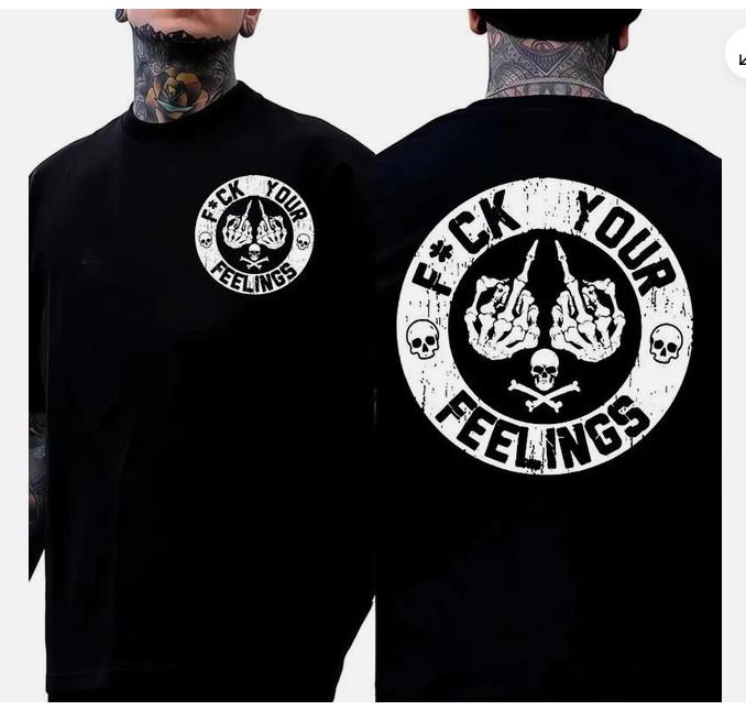 Skull Your Feelings T-Shirt Bold Graphic Statement Tee S-5XL