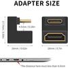 Duttek Mini HDMI to HDMI Adapter 180 Degree Down Angle 48Gbps UHD for Camera/Projector 1 Pack