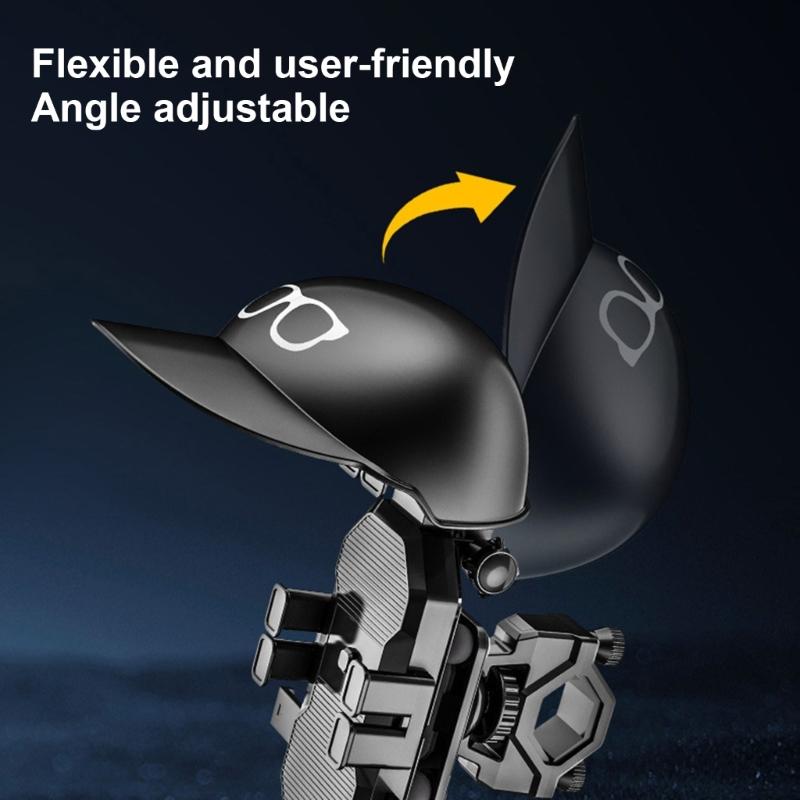Motorcycle Smartphone Clamp Mount Bracket, Quick Access Designs, Vibration Reduction for Safe Riding Outdoor Enthusiasts