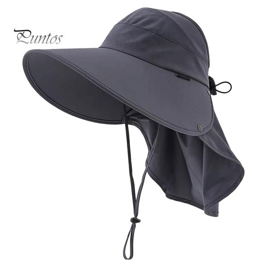 Women UV Protection Hat with Neck Flap Breathable Summer UPF 50+ Wide Brim Sun Visor Hat Outdoor Beach Hiking Fishing Hollow Top Hat