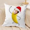 NNicolas Cage In A Banana Cushion Cover Silky Short Plush Invisible Zipper Dustproof Sofa Pillow Case for Home Decor