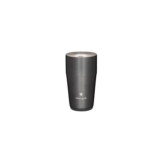 Snow Peak [Amazon.co.jp Exclusive] Thermo Tumbler 470 Luster Black Camping Outdoor Vacuum Insulated Tumbler Cold Retention Heat Retention Limited