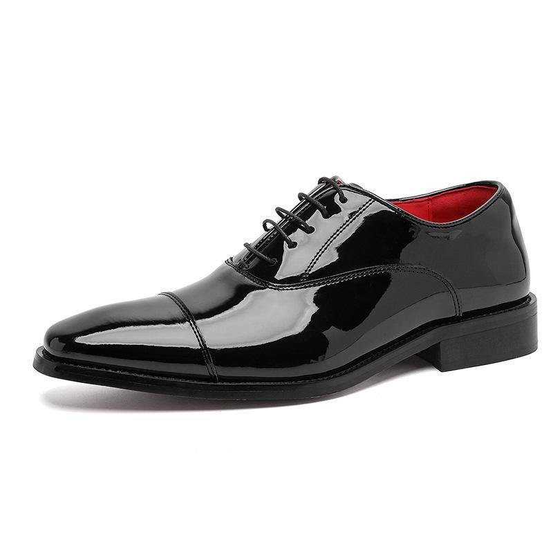Pointed derby shoes men's CL red-soled leather shoes three-joint invisible inner height increase flow high-end leather shoes 8039